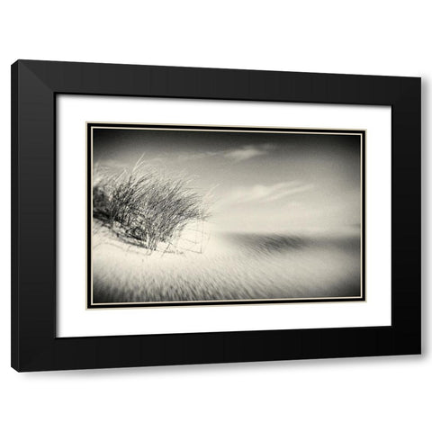 Dunes Black Modern Wood Framed Art Print with Double Matting by Steger, Uwe