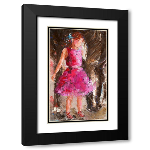 Clemence et poesie I Black Modern Wood Framed Art Print with Double Matting by Catherine M.