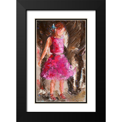 Clemence et poesie I Black Modern Wood Framed Art Print with Double Matting by Catherine M.