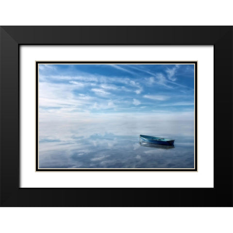 Auszeit Black Modern Wood Framed Art Print with Double Matting by Steger, Uwe