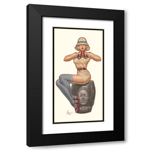 Lexploratrice Black Modern Wood Framed Art Print with Double Matting by Hitte, Patrick