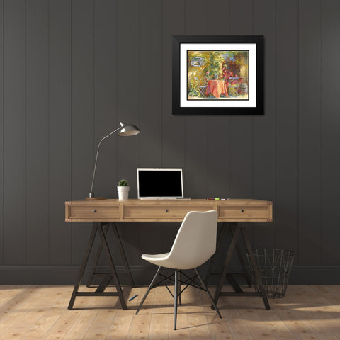 Belle provencale Black Modern Wood Framed Art Print with Double Matting by Messely, Johan