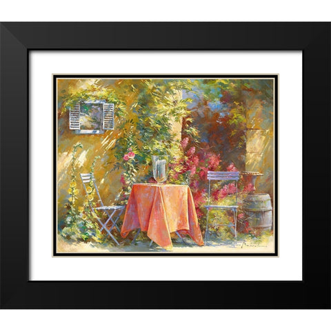 Belle provencale Black Modern Wood Framed Art Print with Double Matting by Messely, Johan