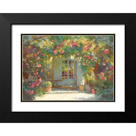 Parfum d ete Black Modern Wood Framed Art Print with Double Matting by Messely, Johan