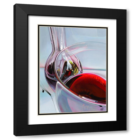 Rouge dhiver Black Modern Wood Framed Art Print with Double Matting by Heneuy, William