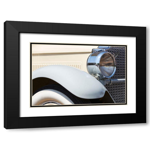 Cream Road I Black Modern Wood Framed Art Print with Double Matting by Hillert, Peter