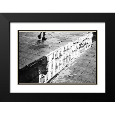 En las calles de Barcelona Black Modern Wood Framed Art Print with Double Matting by Stein, Oliver