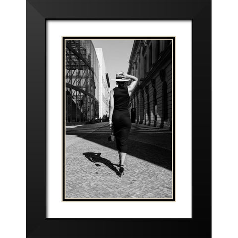 Berlin Catwalk Black Modern Wood Framed Art Print with Double Matting by Stein, Oliver