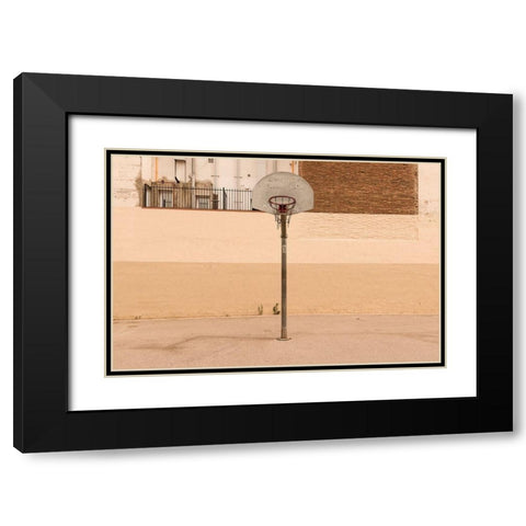 Speedcourt Black Modern Wood Framed Art Print with Double Matting by Stein, Oliver