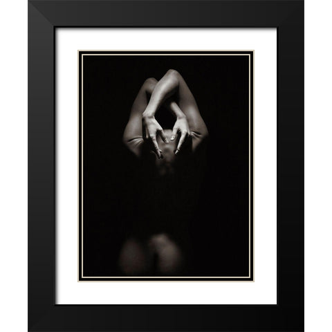 Dancing Hands II Black Modern Wood Framed Art Print with Double Matting by Milillo, Marco