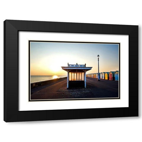 Evening Stroll Black Modern Wood Framed Art Print with Double Matting by Copeland, Gill