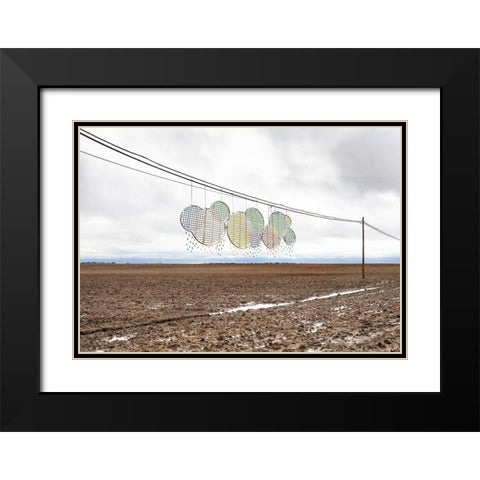 Pause Número III Black Modern Wood Framed Art Print with Double Matting by Vallinas Prieto, Miguel