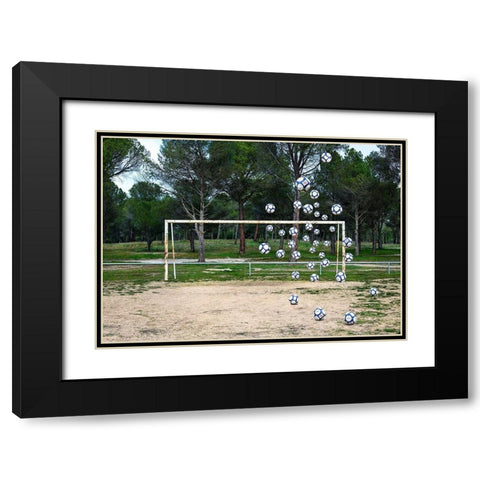 Pause Número IV Black Modern Wood Framed Art Print with Double Matting by Vallinas Prieto, Miguel