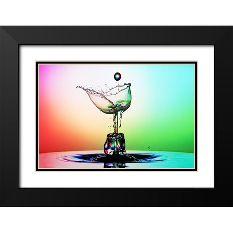 Glass Black Modern Wood Framed Art Print with Double Matting by Sanchez, Manuel