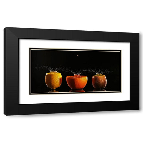 Trilogie Fruits II Black Modern Wood Framed Art Print with Double Matting by Sanchez, Manuel