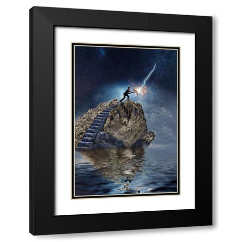 The Gemstonewalker Black Modern Wood Framed Art Print with Double Matting by Hillert, Peter