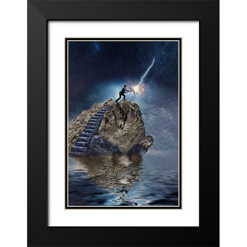 The Gemstonewalker Black Modern Wood Framed Art Print with Double Matting by Hillert, Peter