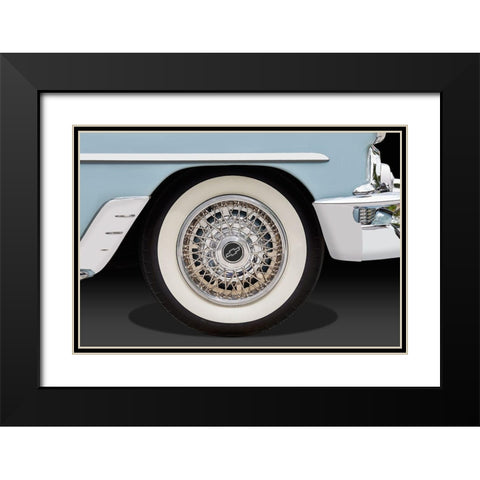 Blue Car Black Modern Wood Framed Art Print with Double Matting by Hillert, Peter