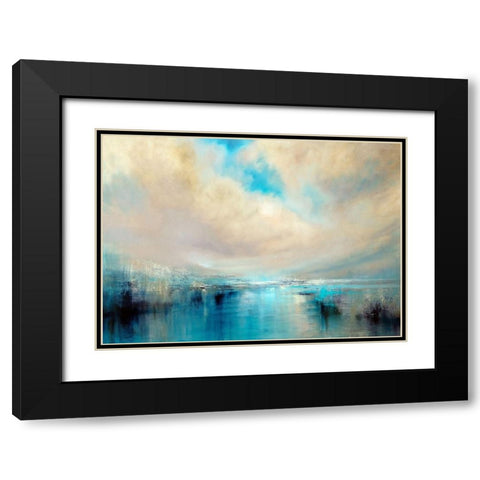 Angekommen Black Modern Wood Framed Art Print with Double Matting by Schmucker, Annette