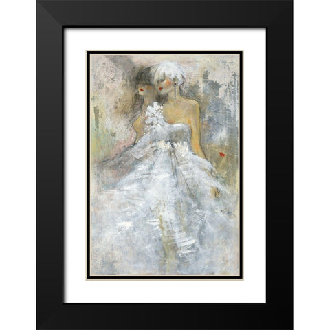 Bijou Black Modern Wood Framed Art Print with Double Matting by Declercq, Huguette