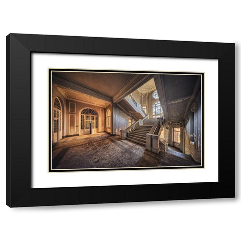 Solitude Black Modern Wood Framed Art Print with Double Matting by Haker, Matthias