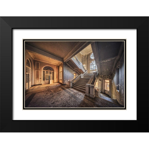 Solitude Black Modern Wood Framed Art Print with Double Matting by Haker, Matthias