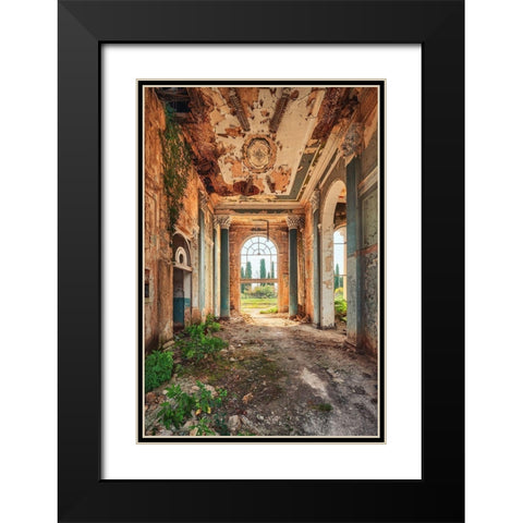 Terminus Black Modern Wood Framed Art Print with Double Matting by Haker, Matthias