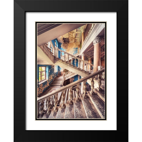 Scalae Black Modern Wood Framed Art Print with Double Matting by Haker, Matthias