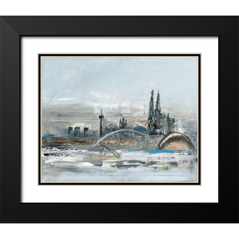 Koln Black Modern Wood Framed Art Print with Double Matting by Arns-Muller, Monika