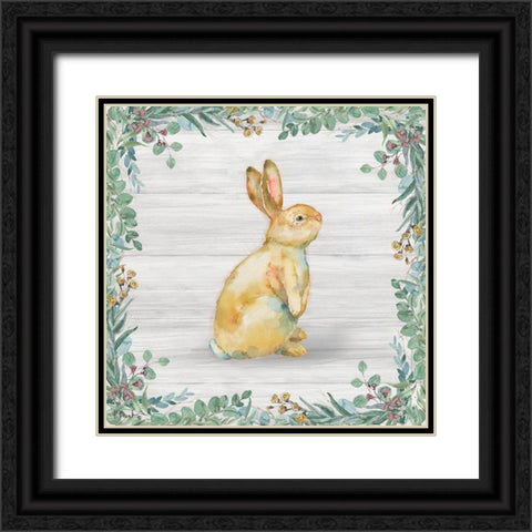 Grove Bunny II - Wood Black Ornate Wood Framed Art Print with Double Matting by Brent, Paul