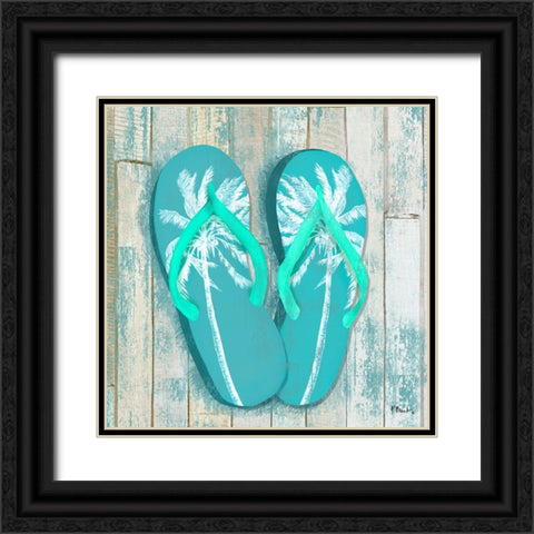 Pompano Sandals I Black Ornate Wood Framed Art Print with Double Matting by Brent, Paul