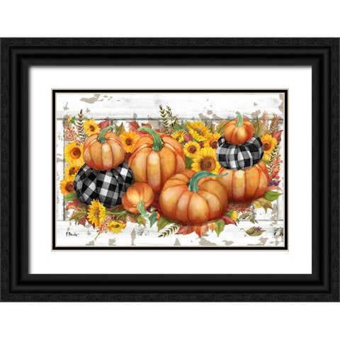 Rustic Fall Horizontal Black Ornate Wood Framed Art Print with Double Matting by Brent, Paul