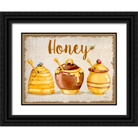 Honey Pot Horizontal Black Ornate Wood Framed Art Print with Double Matting by Brent, Paul