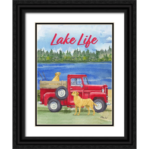 Lake Truck I Black Ornate Wood Framed Art Print with Double Matting by Brent, Paul