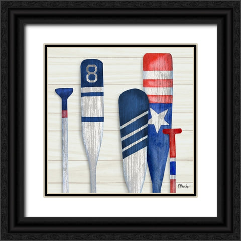 Port Oars III Black Ornate Wood Framed Art Print with Double Matting by Brent, Paul