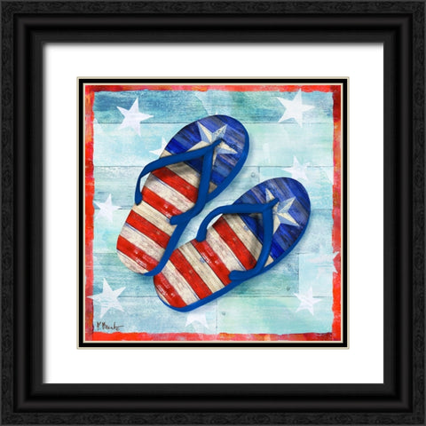 Freedom Flip Flops II Black Ornate Wood Framed Art Print with Double Matting by Brent, Paul