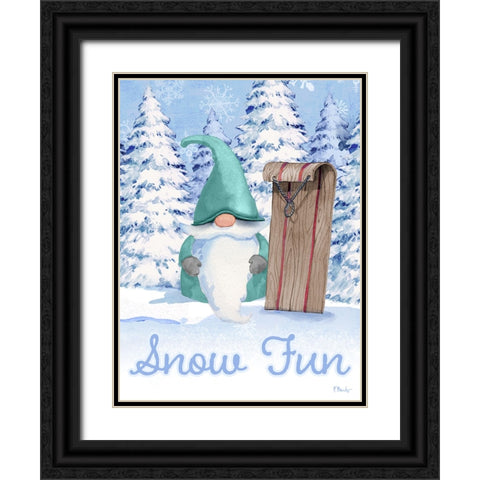 Icy Gnome Vertical Black Ornate Wood Framed Art Print with Double Matting by Brent, Paul