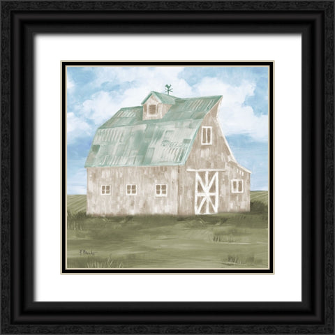 Patina Barn I Black Ornate Wood Framed Art Print with Double Matting by Brent, Paul