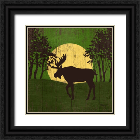 Moonlight Lodge III Black Ornate Wood Framed Art Print with Double Matting by Brent, Paul