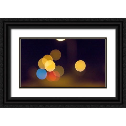 Abstract 1 Black Ornate Wood Framed Art Print with Double Matting by Lee, Rachel