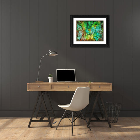 Abstract 20 Black Ornate Wood Framed Art Print with Double Matting by Lee, Rachel