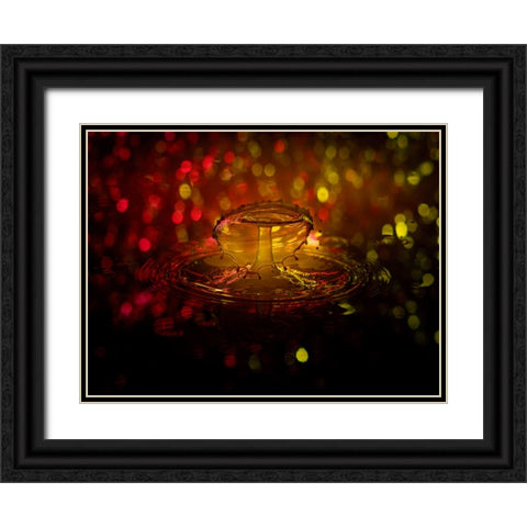 Abstract 5 Black Ornate Wood Framed Art Print with Double Matting by Lee, Rachel