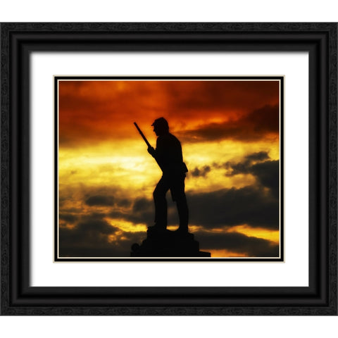 Battlefield Monument Black Ornate Wood Framed Art Print with Double Matting by Lee, Rachel
