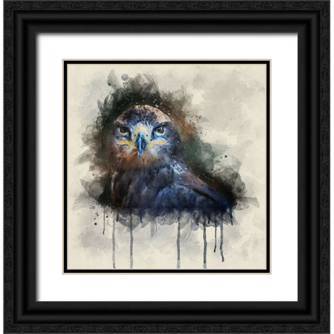 Bird 20 Watercolor Black Ornate Wood Framed Art Print with Double Matting by Lee, Rachel
