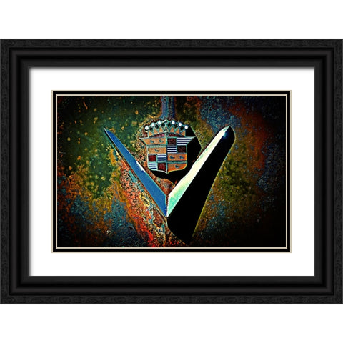 Caddy Black Ornate Wood Framed Art Print with Double Matting by Lee, Rachel
