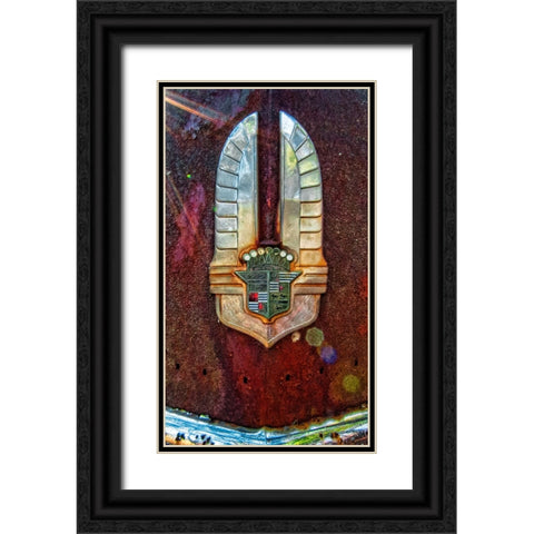 Caddy Wings Black Ornate Wood Framed Art Print with Double Matting by Lee, Rachel