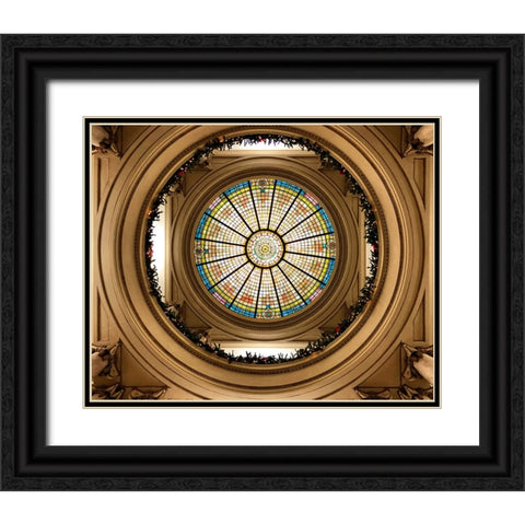 Courthouse Dome Black Ornate Wood Framed Art Print with Double Matting by Lee, Rachel