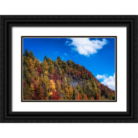 Fall Ridge Black Ornate Wood Framed Art Print with Double Matting by Lee, Rachel