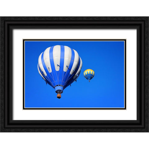Hot Air Balloon 2 Black Ornate Wood Framed Art Print with Double Matting by Lee, Rachel