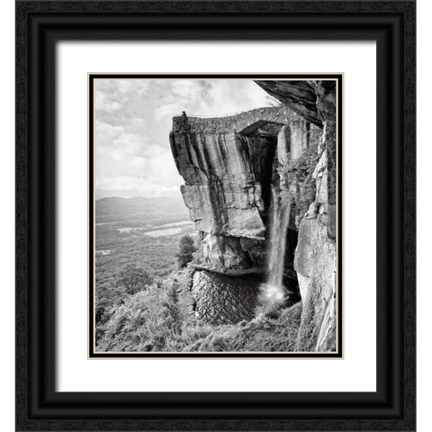 Lovers Leap BW Black Ornate Wood Framed Art Print with Double Matting by Lee, Rachel